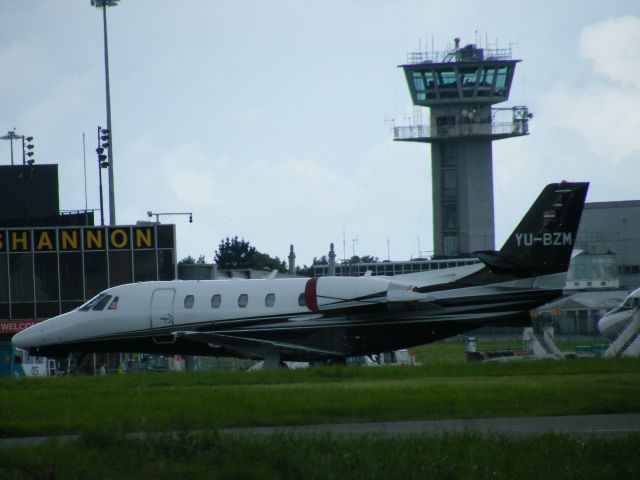 Cessna Citation II (YU-BZM) - YU-BZM CITATION 560 IN THE LAP AT SHANNON ON   28-08-2011 WHICH ARRIVED VIA CORK FROM BREST IN FRANCE