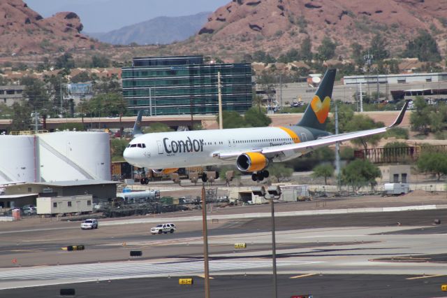 BOEING 767-300 (D-ABUS) - The inaugural flight for Condor Airlines into Phoenix Sky Harbor.br /May 18, 2018, 2:40 PM MST Arrival Flight DE2026