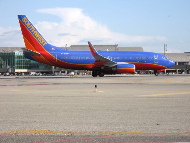 Boeing 737-700 (N423WN) - Holding on RWY 19R