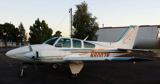 Beechcraft 55 Baron (N8007R) - Beautiful Summer Evening At KHIO