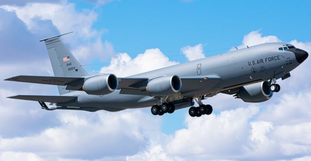 58-0104 — - KC-135 on a touch and go at GEG