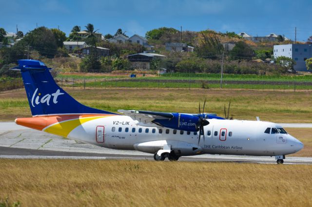 Aerospatiale ATR-42-600 (V2-LIK) - Liat 364 about to depart for Pointe-a-Pitre, Guadeloupe (PTP)