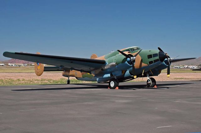 N86492 — - Lockheed PV-2 Harpoon N86492 at Falcon Field, Arizona on April 16, 2006. It served the Navy as BuNo 37507 and its construction number is 15-1473. Adter eight hours of flight, it was stored at NAS Litchfield, Arizona from 1946 to 1957. Trade Ayer Incorporated of Linden, New Jersey registered it as N6643D on August 12, 1957. D. U. Howard of San Antonio, Texas acquired it on February 9, 1960. Robert A. Gallaher of Tucson, Arizona acquired it on October 25, 1962. Ralph S. Johnson and Master Equipment Company of Cheyenne, Wyonimg registered as N86492 in October 1962 and converted it to a sprayer in August 1963. Quarry Products Incorporated of Richmond, California acquired it on April 21, 1987. It as stored in the open at Mesa, Arizona from 1989 to 1993. Randsburg Corporation of Portland, Oregon acquired it on April 10, 1995. Restoration as RAF Hudson as 492/BJ-K was completed in 2005. Delaware Warbirds LLC of Wilmington, Delaware gave it its current registration on February 28, 2006. It was removed from the U.S. Civil register on November, 13, 2007.