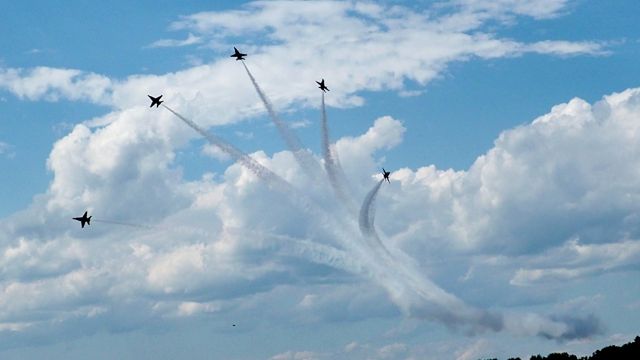 — — - Navy Blue Angels  at July 2nd Stewart Air Show