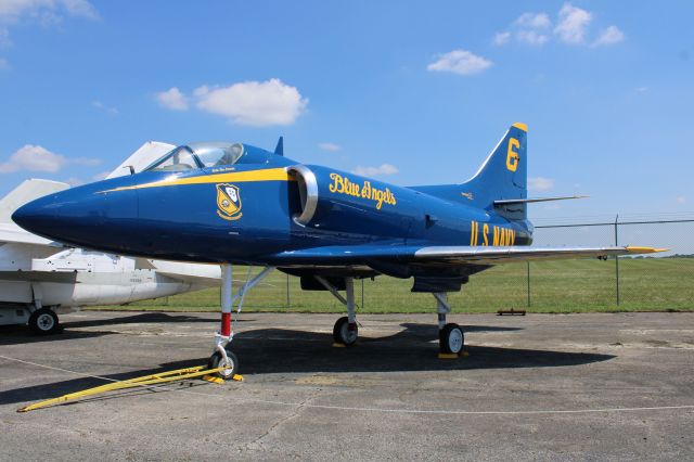 SINGAPORE TA-4 Super Skyhawk (13-9947) - United States A4A skyhawk. Blue Angels, parked at Maps air museum. 1954-1979 Era. "Skyhawk" *Staff Pick!*