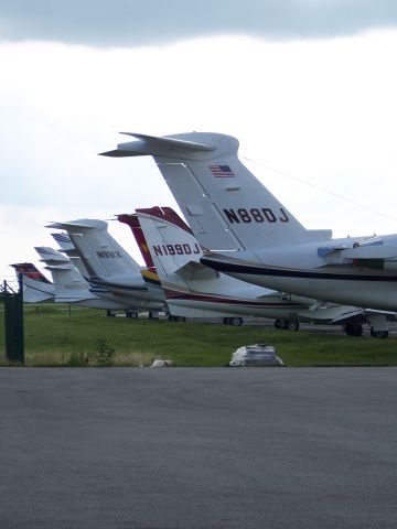 Cessna Citation III (N88DJ) - Race weekend in Chicago.. Nothing but tails - -Man do these guys travel well..