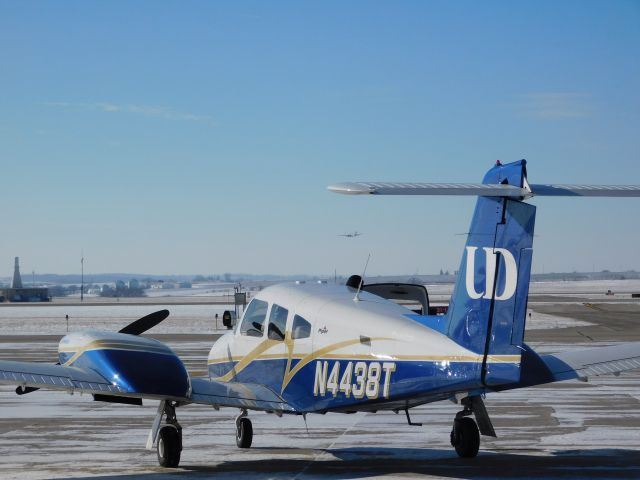 Piper PA-44 Seminole (N4438T) - A clear day in January meant a busy day of flying for University of Dubuque Aviation students.  In this case, a nearly empty ramp was a good thing!!!  N4438T returns to the ramp after a flight on this beautifully clear morning.  