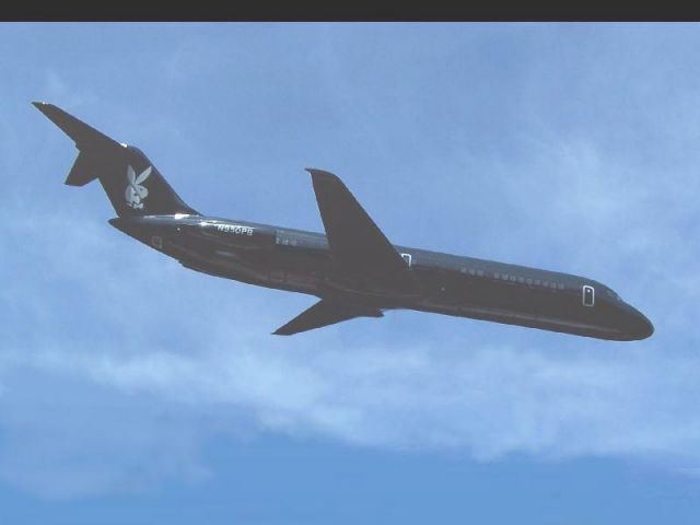 McDonnell Douglas DC-9-30 (N950PB) - Air to air in-flight of the "Black Bunny" over San Diego