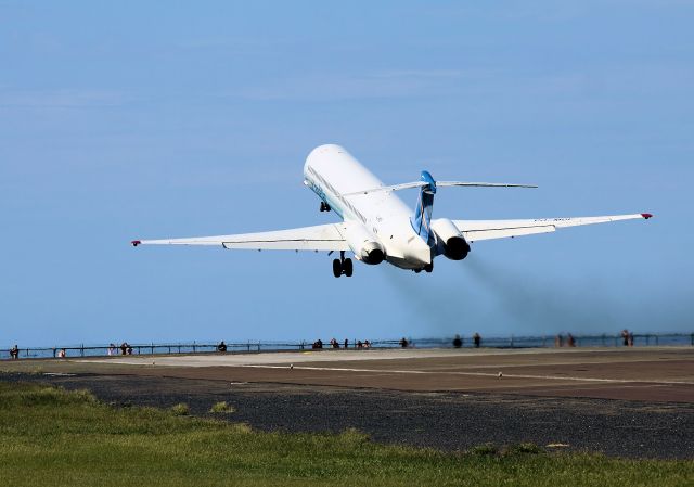 McDonnell Douglas MD-83 (PJ-MDF) - Insel Air PJ-MDF departing on runway 28.