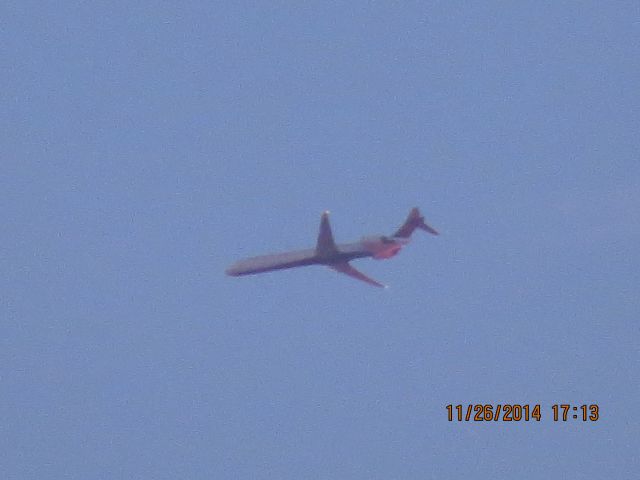 McDonnell Douglas MD-90 (N903DA) - Delta Airlines flight 2442 from DEN to ATL over Southeastern Kansas at 31,000 feet.