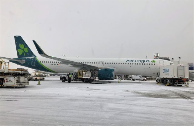 Airbus A321neo (EI-LRD) - never ending snow @ KBOS Logan 02/19/21