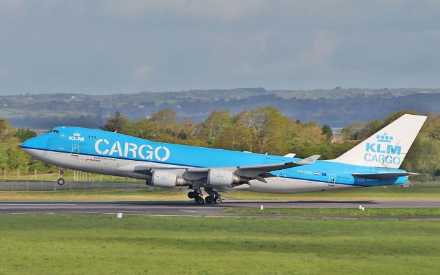 Boeing 747-400 (PH-CKC) - klm cargo b747-406f ph-ckc dep shannon for amsterdam 13/5/18.