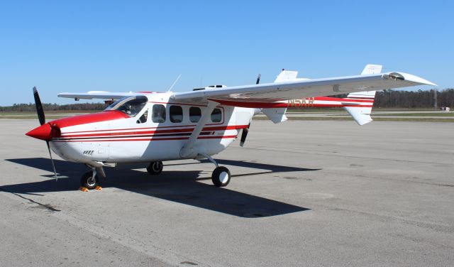 Cessna T337G Pressurized Skymaster (N5KR) - A 1979 Cessna P337H Skymaster on the ramp at Pryor Field Regional Airport, Decatur, AL - March 8, 2017.