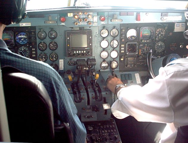 Grumman Gulfstream 1 (ZS-NHW) - Flight trainig with Captain Bjorn Holmer.