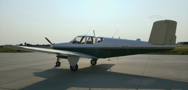 Beechcraft 35 Bonanza (N8274D) - The colors are really blown out but the bottom color is like this really deep green