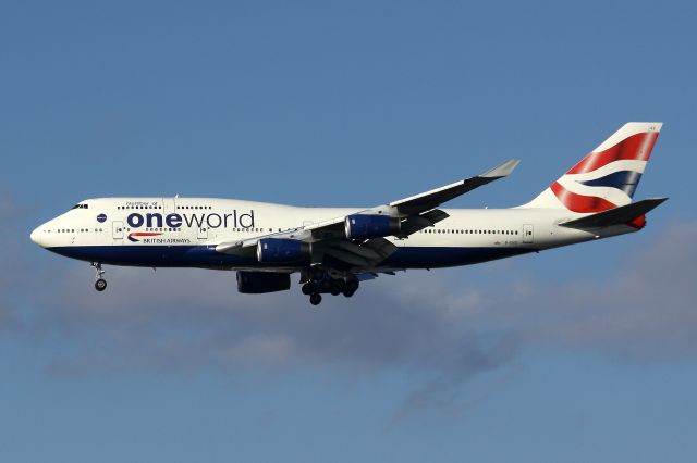 Boeing 747-400 (G-CIVZ) - Speedbird 213 on short final to 27