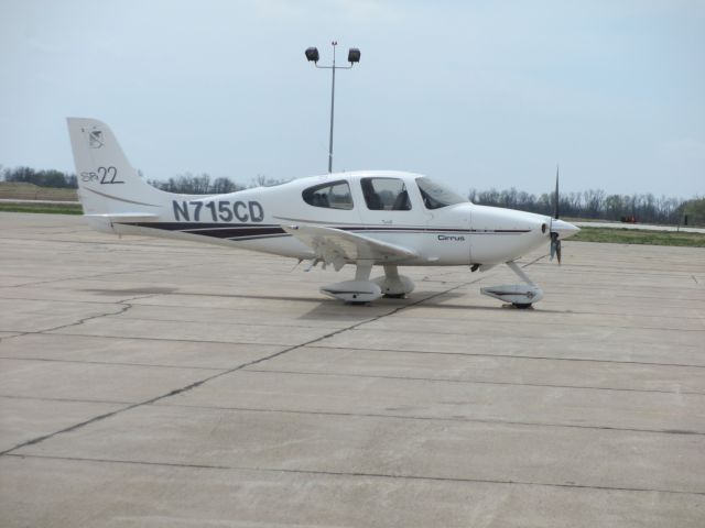 Cirrus SR-22 (N715CD) - N715CD,nearly a year after a failed parachute landing.Pictured here,in Joplin,MO.