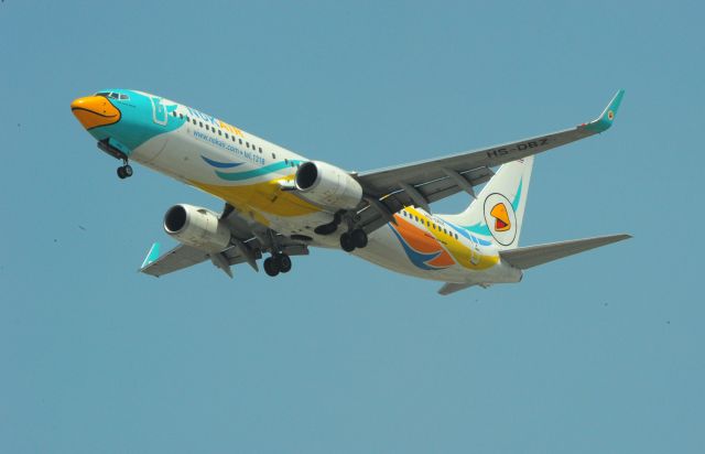 Boeing 737-700 (HS-DBZ) - Nok Air Flight No.DD4234 Landing at Yangon Airport(RGN/VYYY), Myanmar