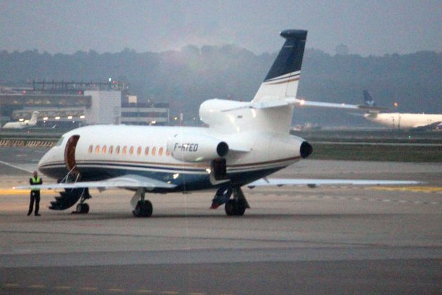 Dassault Falcon 900 (F-HTED) - Luxaviation France Falcon 900EX parked on Stand 351 on 13-Oct-22 after recently arriving from LFPB as LEA293T.