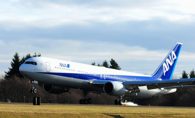 JA626A — - ANA JA 626A BOEING 767 LANDING AFTER TEST FLIGHT