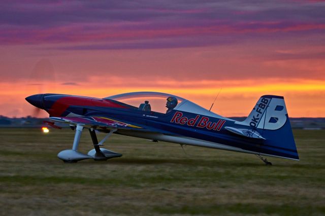 REINSDORF 325 (OK-FBB) - This XA42 was one of the participants of  "Antidotum Air Show" (eng: Antidote Air Show) - one of handful of airshows that took place in Europe this year. The plane belongs to Flying Bulls aerobatic team.br /The picture was taken during stunning sunset.