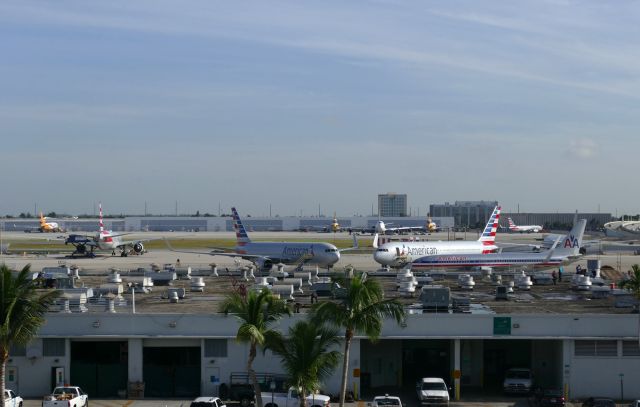 — — - Planes parked adjacent to Terminal A.