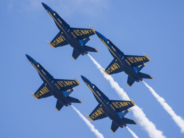 McDonnell Douglas FA-18 Hornet — - Blue Angels at the Dayton Airshow. 