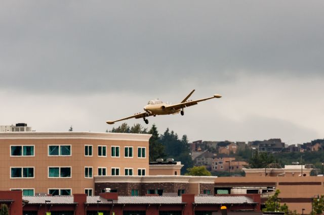 Beechcraft King Air 90 (N312DM) - Bud Granley Flying his Fouga at the Olympic Airshow.