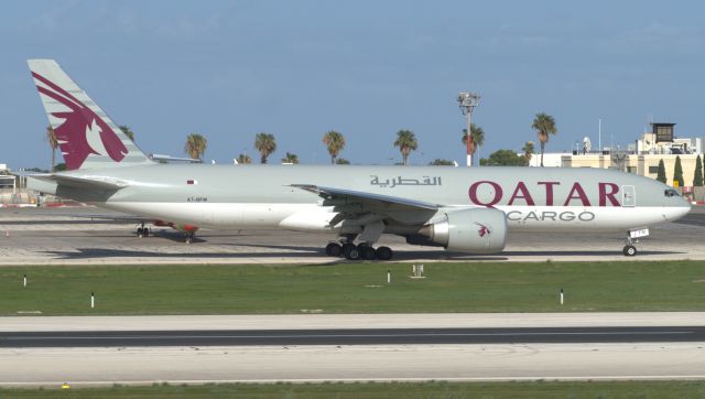Boeing 777-200 (A7-BFM) - Taxiing from Apron9 on a departure to VCP
