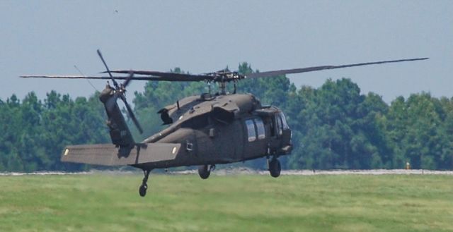 — — - A Blackhawk helicopter coming in to GSP.  9/1/2021.