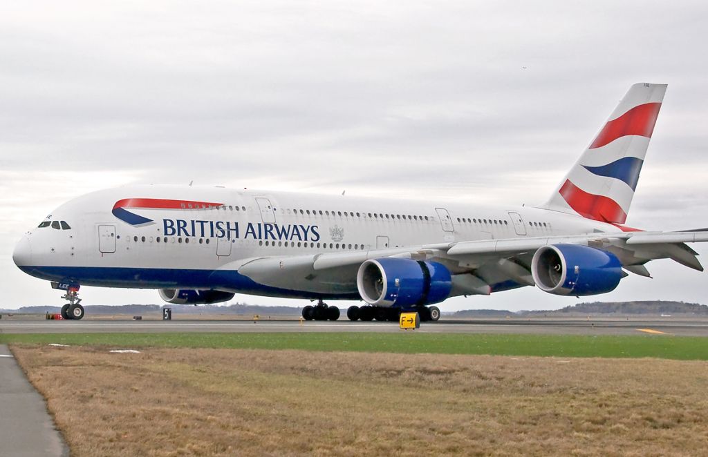 Airbus A380-800 (G-XLEE) - 1st day of new British Airways A380 super service to LHR 03-26-17