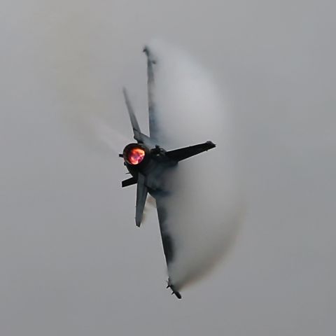 Lockheed F-16 Fighting Falcon — - Bad wx provides for some different action shots.