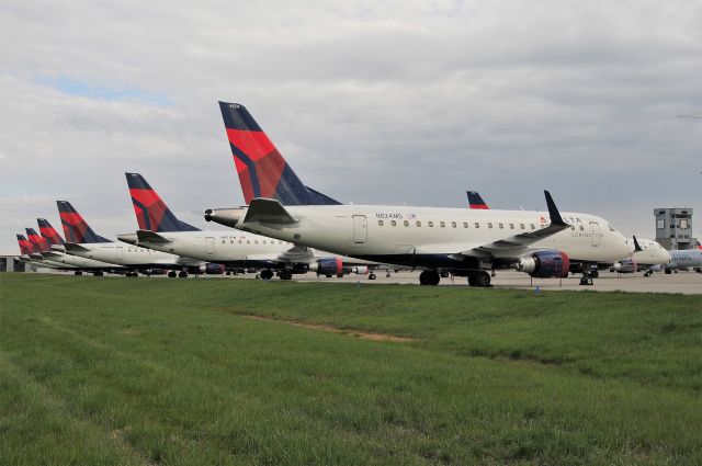 Embraer 170/175 (N824MD) - Part of the parked Covid-19 fleet at IND