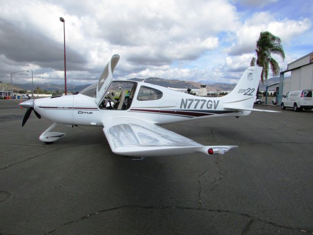 Cirrus SR-22 (N777GV) - Parked at Brackett Field