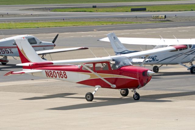 Cessna Skyhawk (N80168) - Cessna 172M at Livermore Municipal Airport, March 2022