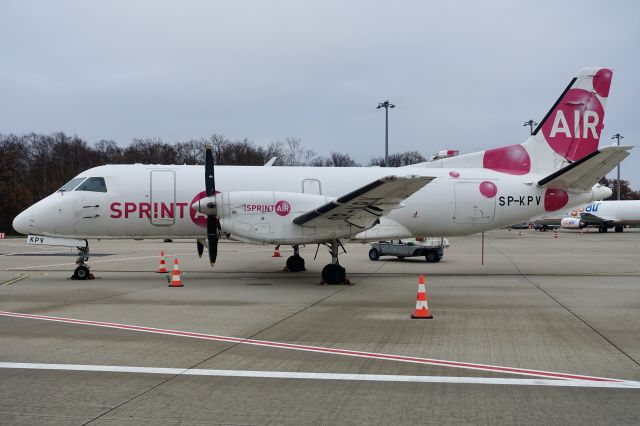 Saab 340 (SP-KPV) - Relaxing on its day off at Cologne-Bonn. 