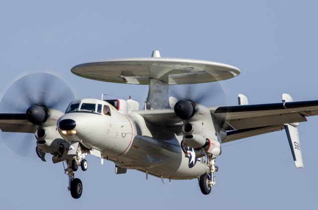 Grumman E-2 Hawkeye (16-5820) - Here is the depot bird for North Island, an E-2C with the reg 165820 coming back for a local missing in San Diego.