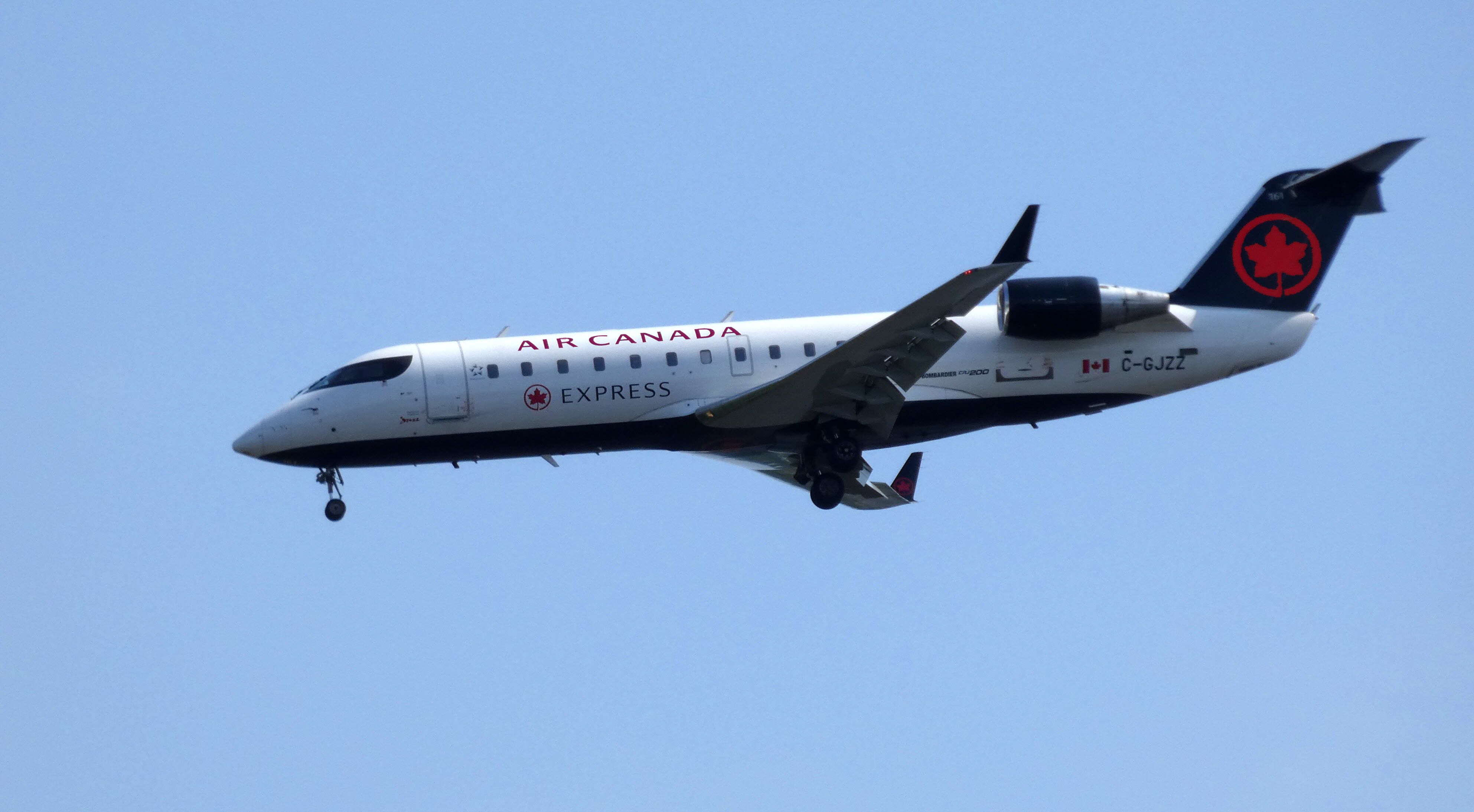 Canadair Regional Jet CRJ-200 (C-GJZZ) - On final is this 2004 Air Canada Express Regional Jet 200 in the Spring of 2019.
