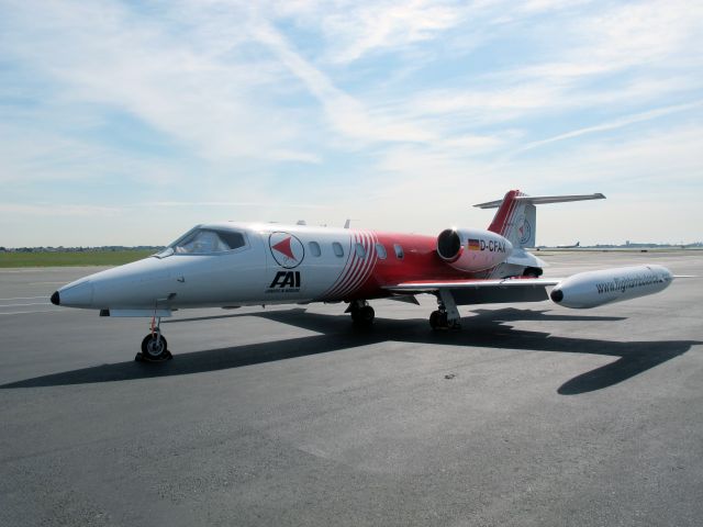 Learjet 35 (D-CFAX) - A Medevac flight from Germany at Boston - Logan. A long way from home!