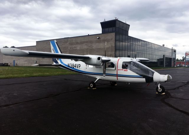 Partenavia P-68 (N384VP) - Preflight and fuel before filming Monday Night Football.