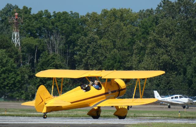 Boeing PT-17 Kaydet (N58700) - Heading for a departure is this 1942 Stearman Boeing A75N1 (PT17), otherwise know as the "Cannibal Queen" in the Summer of 2023.