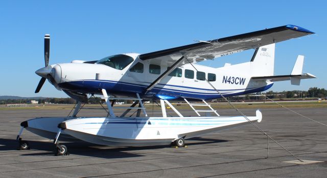 Cessna Caravan (N43CW) - A Cessna 208/A Caravan 675 on the general aviation ramp at Carl T. Jones Field, Huntsville International Airport, AL - October 23, 2017. 