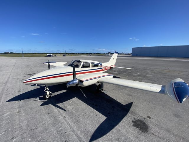 Cessna 310 (N474DB) - N474DB a 1976 Colemill Bearcat converted 310R on ramp at Scott MacDonald Aircraft Stuart FL