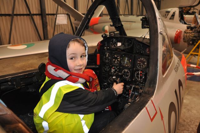 Dassault Falcon 20 (N216) - Adam getting familiarization with Fouga Magister 216 of the Irish Air Corp, preserved at the Air Corp Museum Baldonnell Dublin.