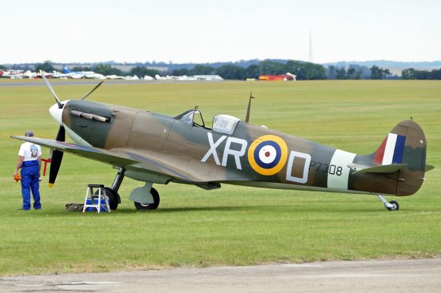 SUPERMARINE Spitfire (G-AIST) - Supermarine Spitfire Mk IA. Photo take on July 13, 2019 at Duxford Flying Legends 2019.