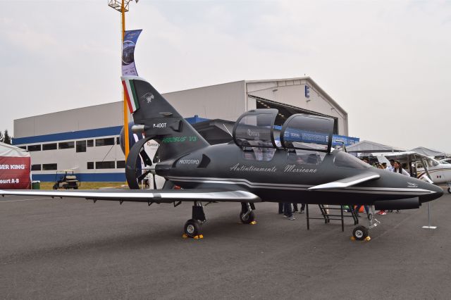 MXY01 — - P-400T Pegasus MX-01 (prototype) a light aircraft of local desing and manufactured for Oaxaca Aeroespace on display during the open day in trade show "FAMEX 2019" at Santa Lucia AB (04/2019).