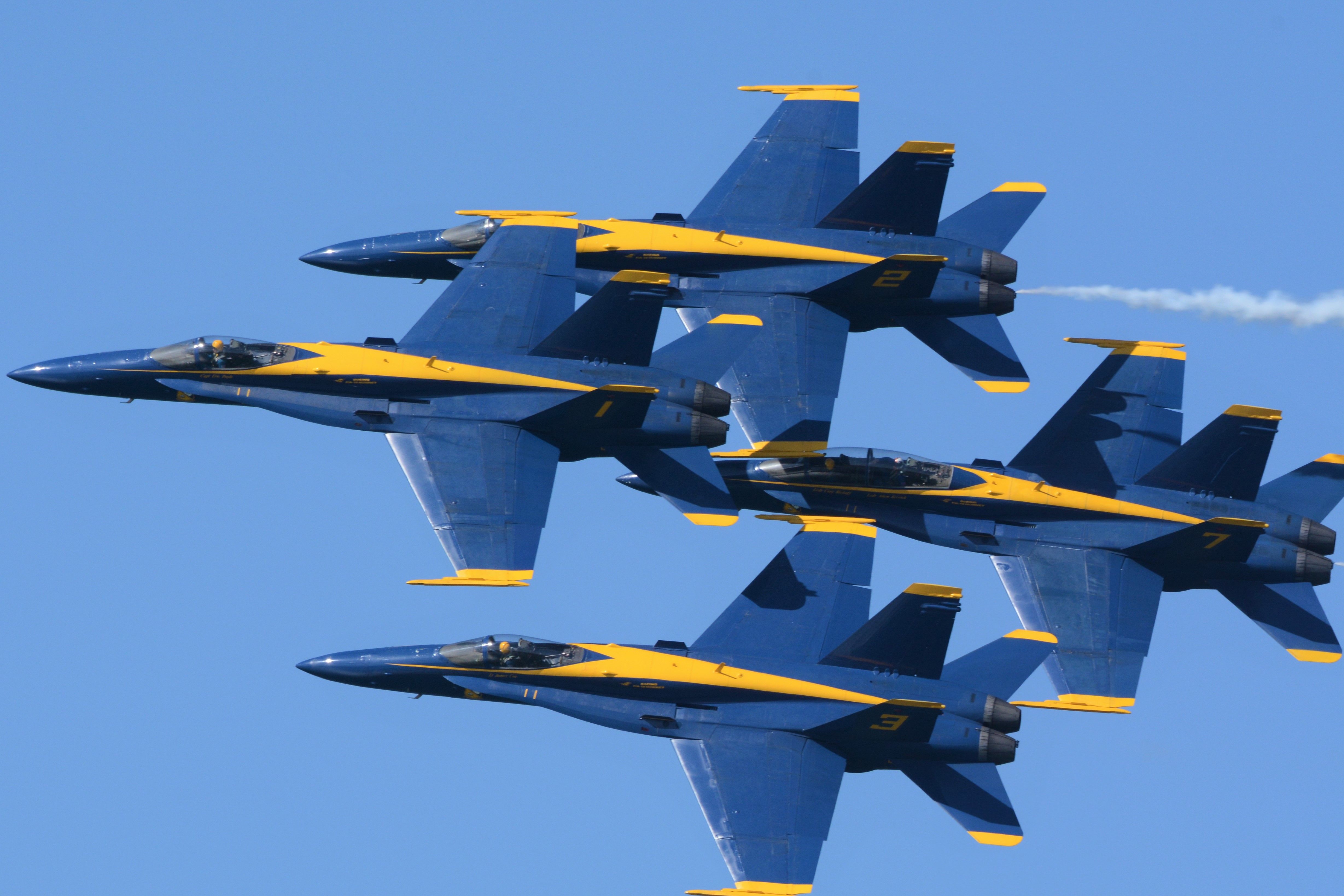 — — - Blue Angels over San Francisco bay 