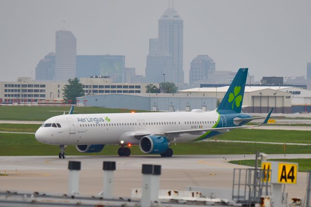 Airbus A321neo (EI-XLT) - Welcome to Indianapolis! Inaugural Aer Lingus service DUB-IND EIN 83. 05-03-25