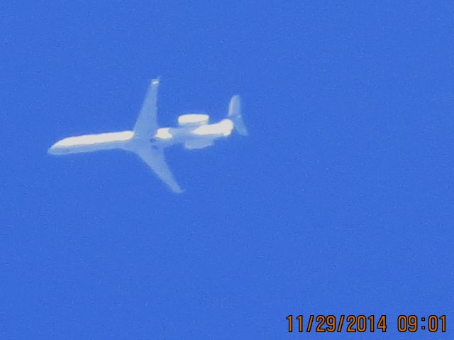 Embraer EMB-145XR (N13118) - Express Jet flight 6077 from TYS to DEN over Southeastern Kansas at 36,000 feet.