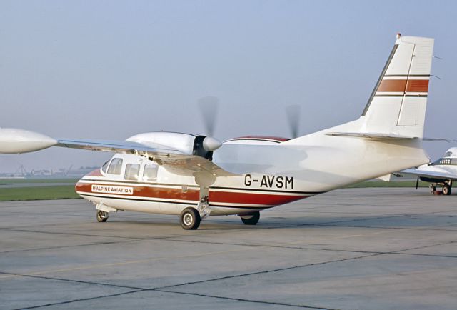 G-AVSM — - PIAGGIO P-166B - REG G-AVSM (CN 416) - LONDON INTERNATIONAL AIRPORT HEATHROW UK. ENGLAND - EGLL (11/8/1968)